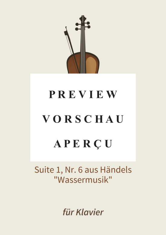 Product gallery: Page 2 of 5 Air - Suite 1, Nr. 6 aus Händels Wassermusik , , Piano Solo