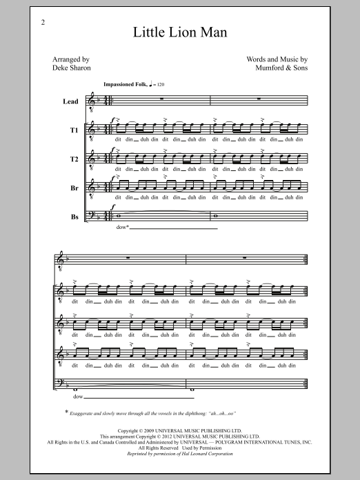 Produktbild zu: Little Lion Man (arr. Deke Sharon)