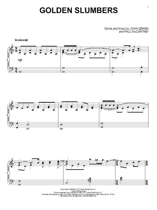 Product gallery: Page 1 of 1 Golden Slumbers, The Beatles