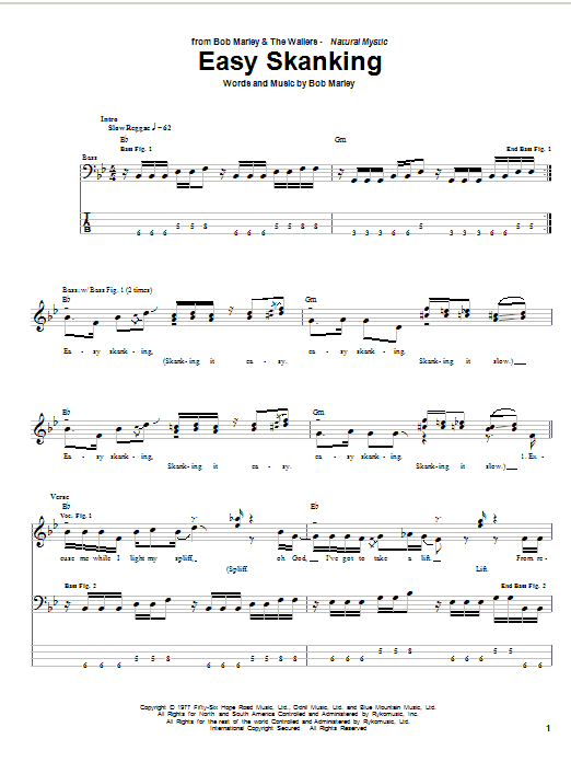 Produktgalerie: Seite 1 von 1 Easy Skanking, Bob Marley, E-Bass