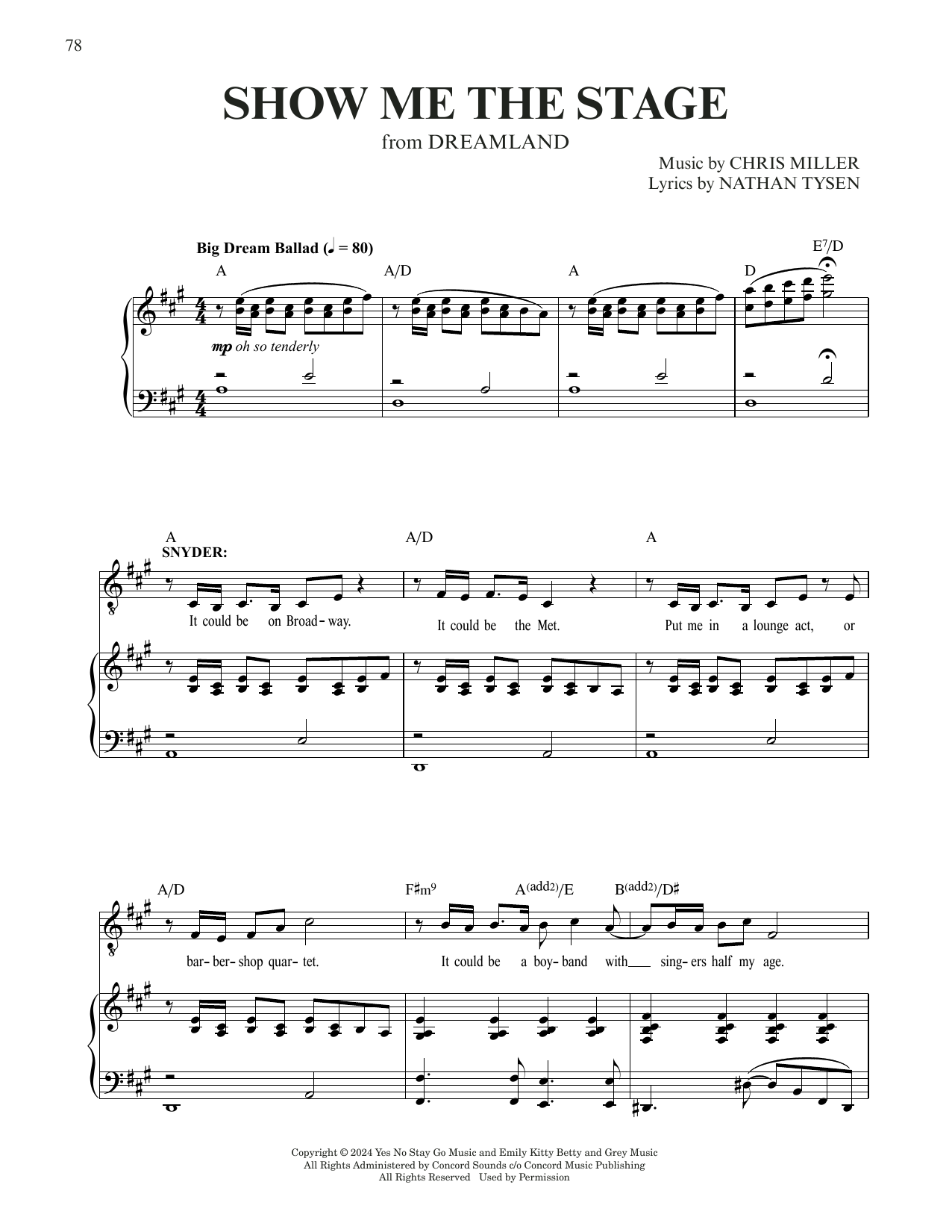 Produktbild zu:  Show Me The Stage (from Dreamland) - Chris Miller & Nathan Tysen