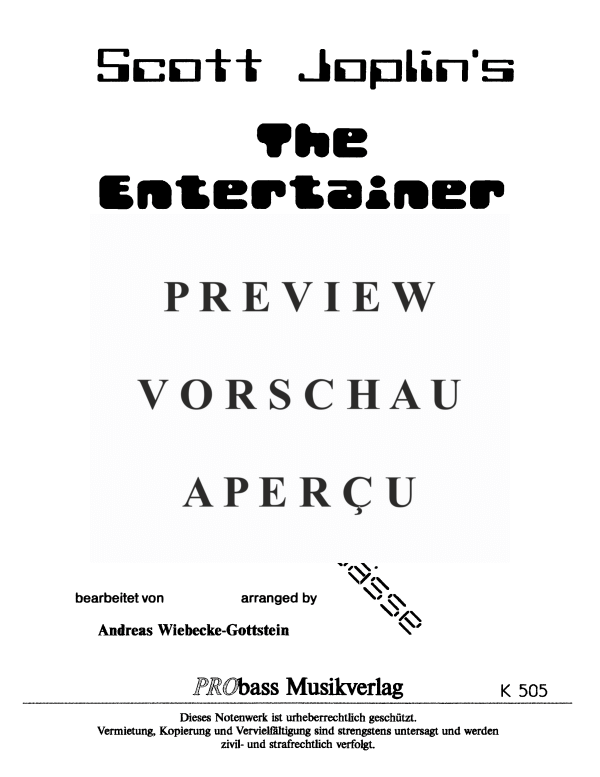 gallery: The Entertainer, , Double Bass Quintet