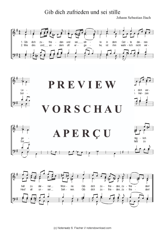 Produktbild zu: Gib dich zufrieden und sei stille Johann Sebastian Bach