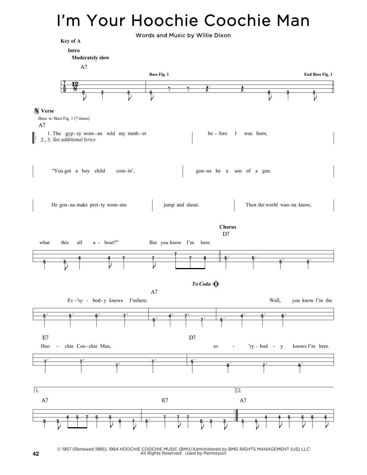 Produktgalerie: Seite 1 von 1 I'm Your Hoochie Coochie Man, Muddy Waters, E-Bass, Gitarre