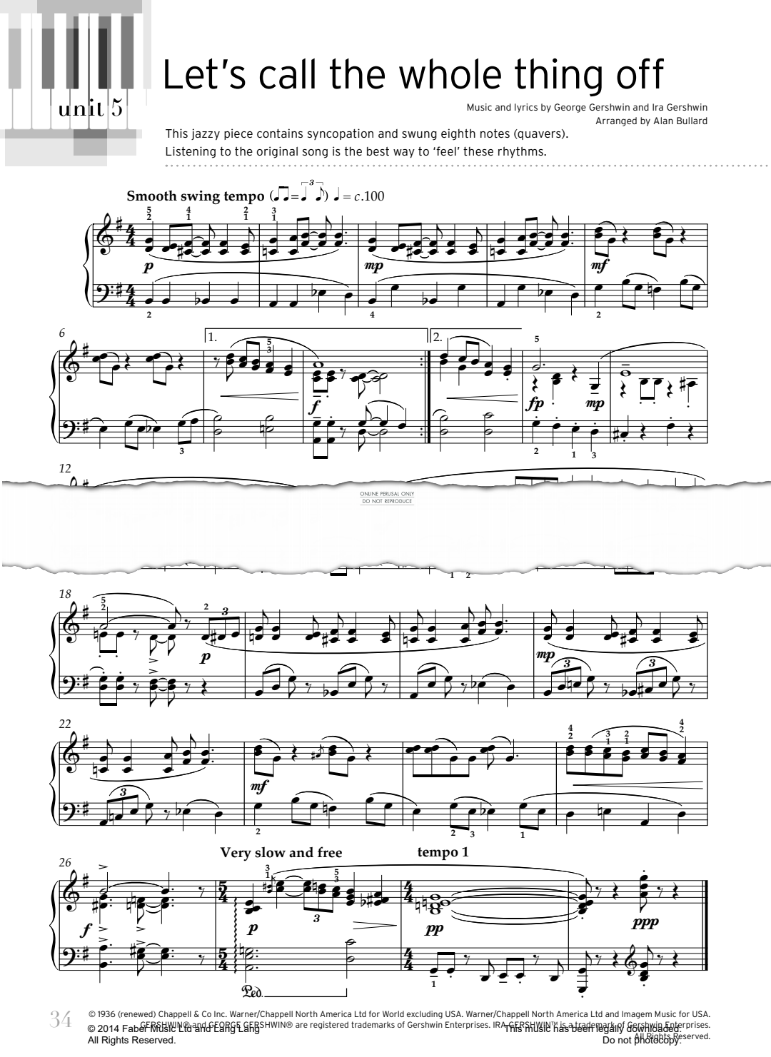 Produktgalerie: Seite 1 von 1 Let's Call The Whole Thing Off, George Gershwin, Klavier