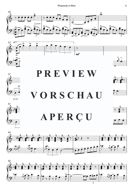 Produktgalerie: Seite 8 von 11 Rhapsody in Blue - Vereinfachte und gekürzte Fassung, , Klavier Solo