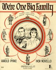 cover: We're One Big Family, Ivor Novello, Gesang, Klavier