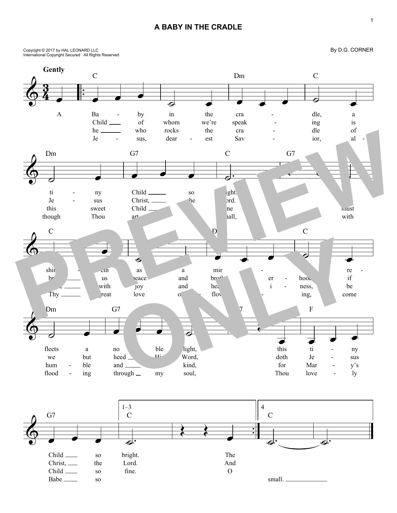 Product gallery: Page 1 of 1 A Baby In The Cradle, D.G. Corner
