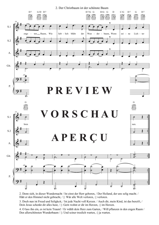 Produktgalerie: Seite 3 von 3 Der Christbaum ist der schönste Baum , , (Frauenchor, Gitarre + Klavier)