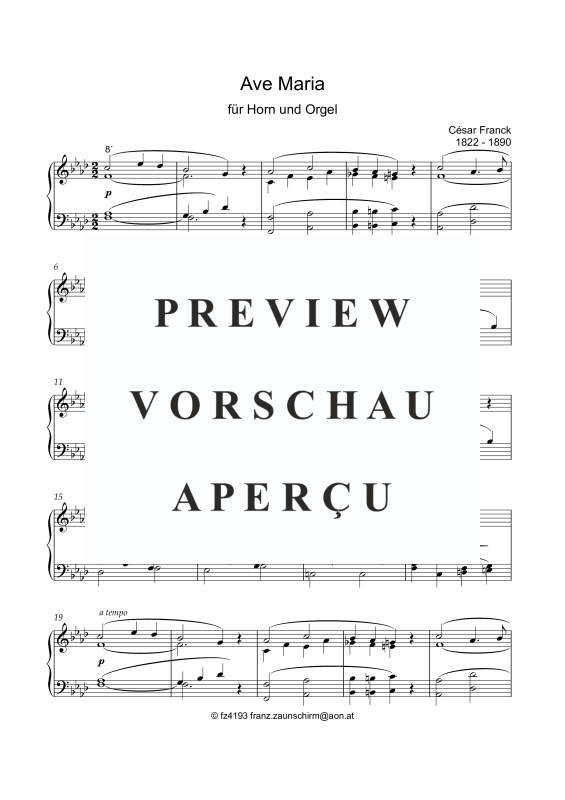 Produktgalerie: Seite 8 von 10 Ave Maria, , Horn und Orgel