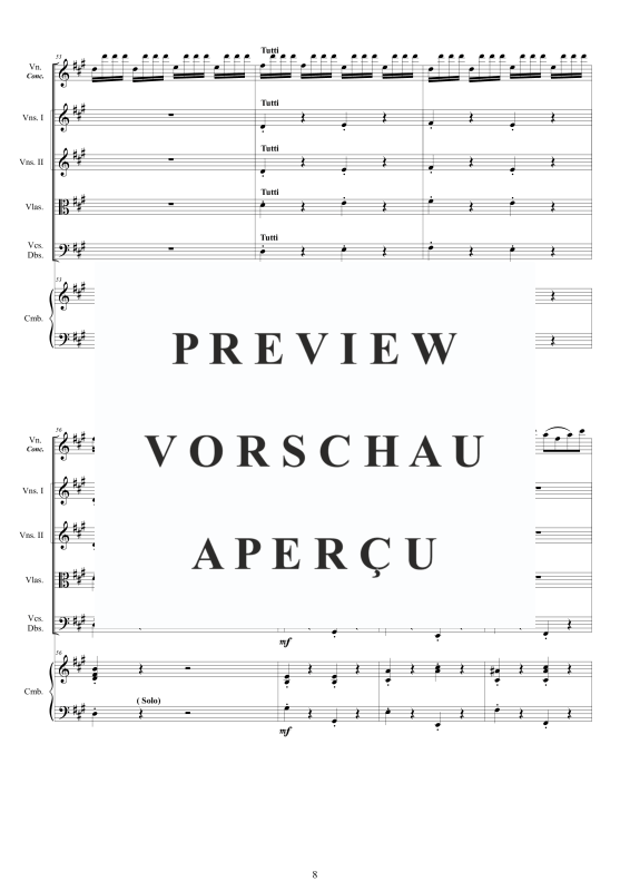 Product gallery: Page 9 of 11 Violin Konzert in A-Dur, , Violin Solo, String Ensemble and Harpsichord Bc