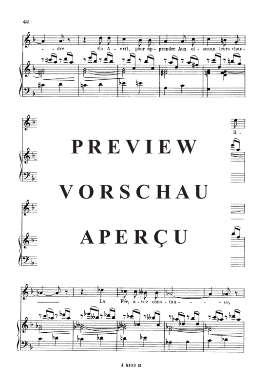 gallery: La fée aux chansons Op.27 No.2 , , (Gesang hoch + Klavier)