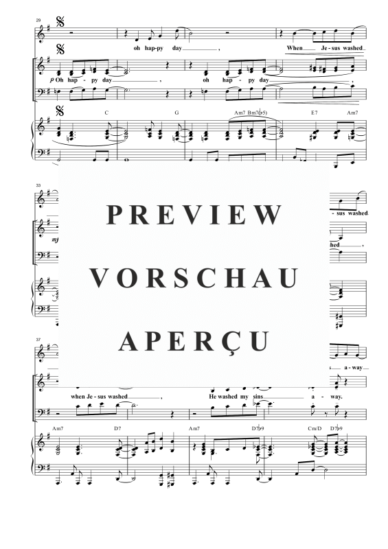 Produktgalerie: Seite 10 von 11 Oh Happy Day, , Gemischter Chor SAB, Solo und Klavier