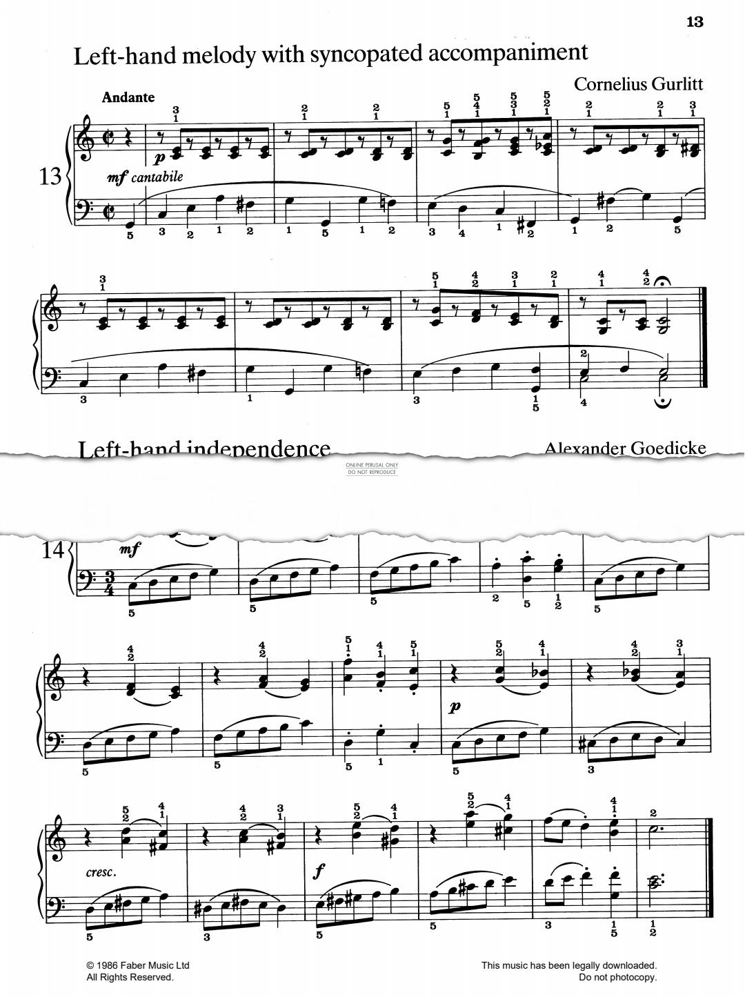 Produktgalerie: Seite 1 von 1 Left-Hand Independence, Alexander Goedicke, Klavier