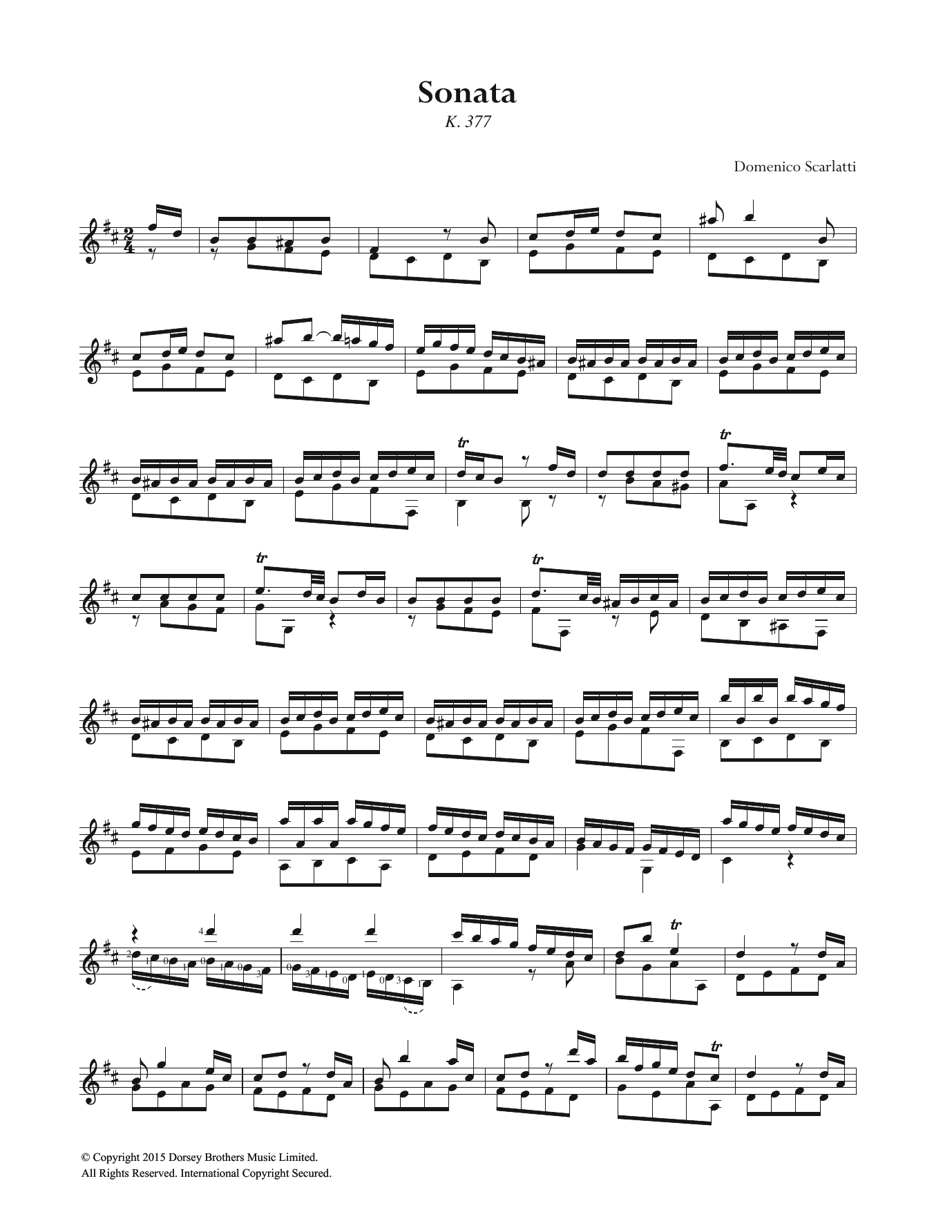 Product gallery: Page 1 of 1 Sonata K.377, Domenico Scarlatti
