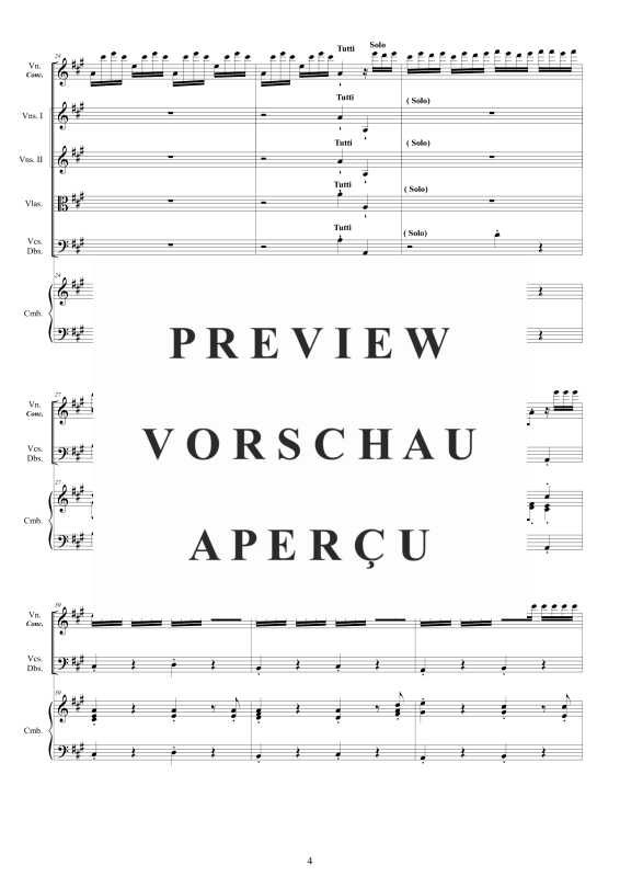 Product gallery: Page 5 of 11 Violin Konzert in A-Dur, , Violin Solo, String Ensemble and Harpsichord Bc