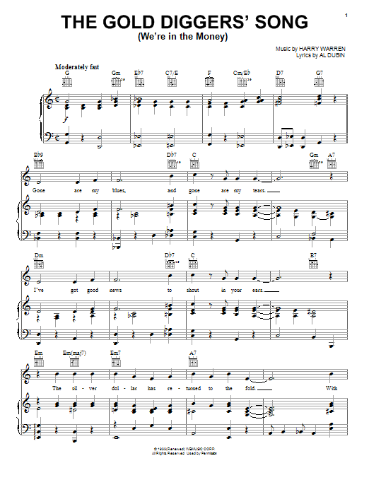Product gallery: Page 1 of 1 The Gold Diggers' Song, Al Dubin