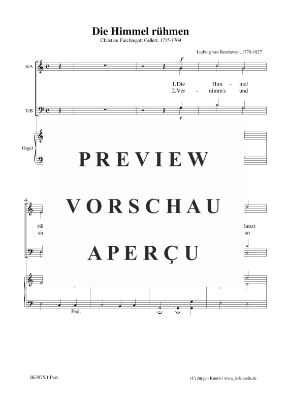 gallery: Die Himmel rühmen, , (Gemischter Chor und Orgel)
