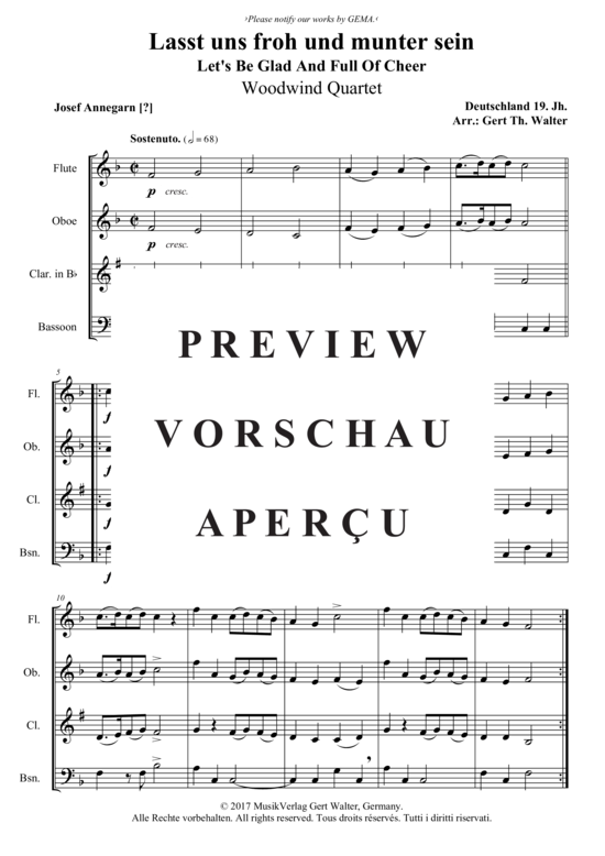 Lasst uns froh und munter sein 