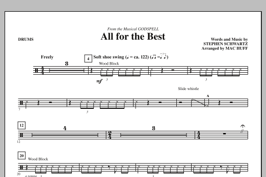 Produktbild zu: All For The Best - Drums