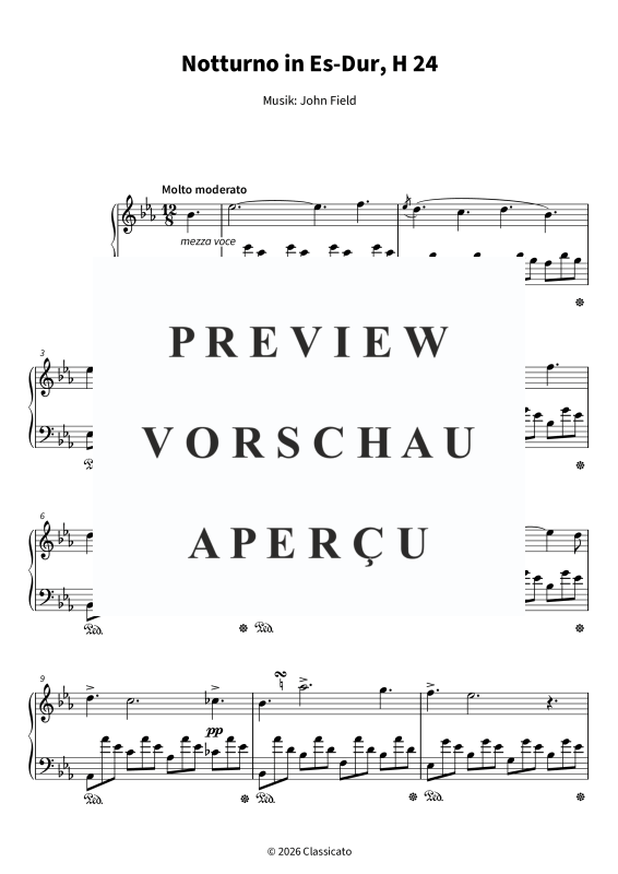 gallery: Notturno in Es-Dur, H 24, , Klavier Solo