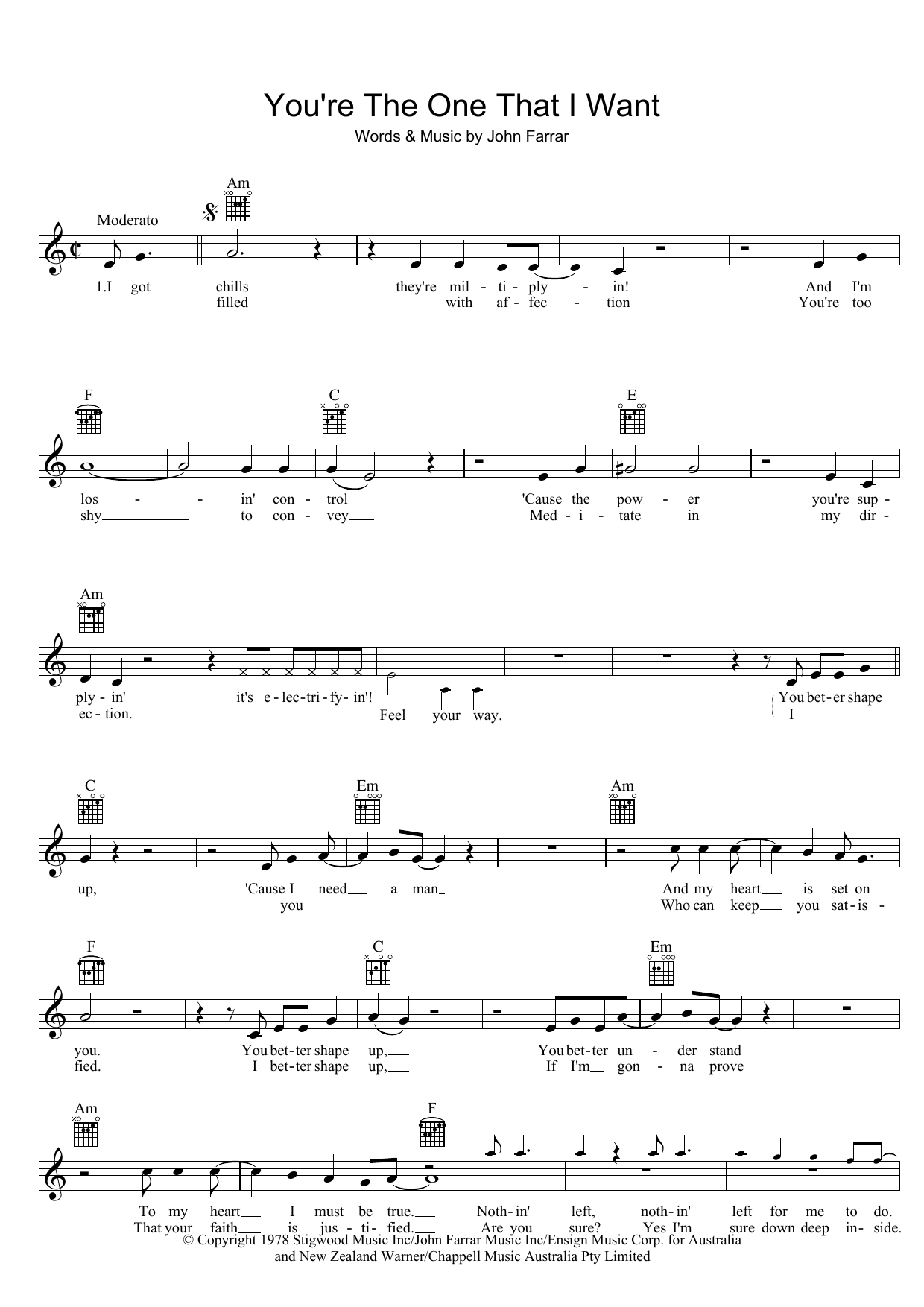 Produktbild zu: You're The One That I Want (from Grease)