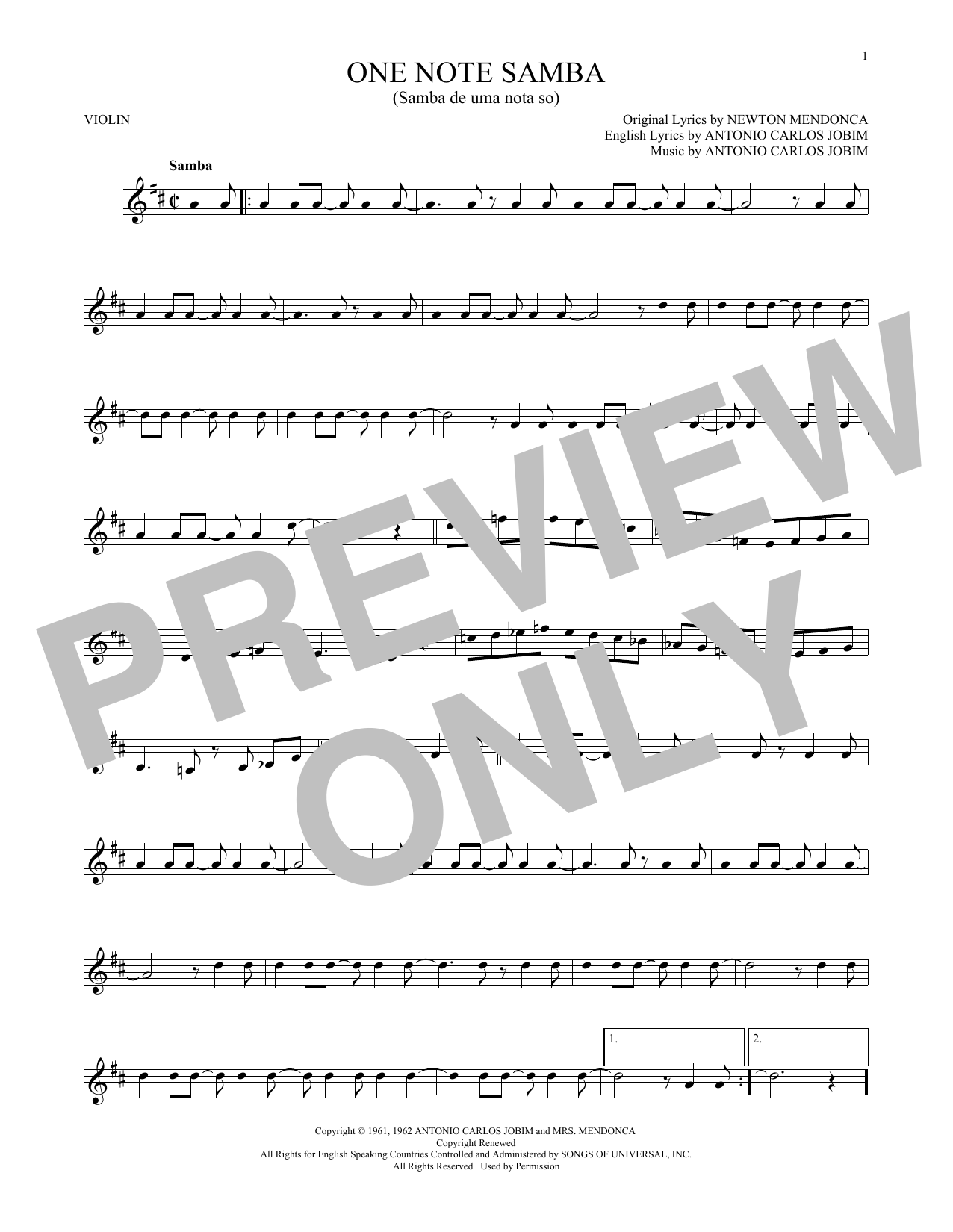Product gallery: Page 1 of 1 One Note Samba (Samba De Uma Nota So), Antonio Carlos Jobim