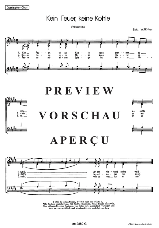 Product picture to: Kein Feuer, keine Kohle Volksweise