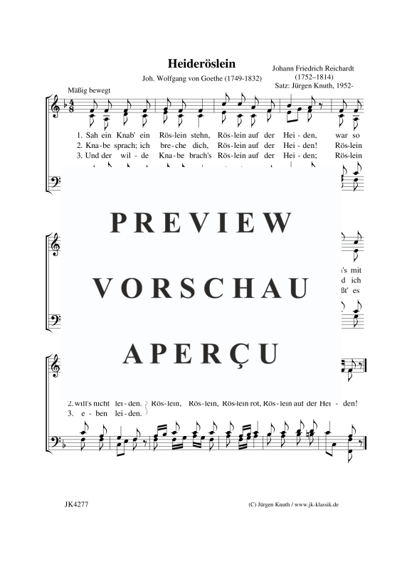 gallery: Heideröslein, , Gemischter Chor