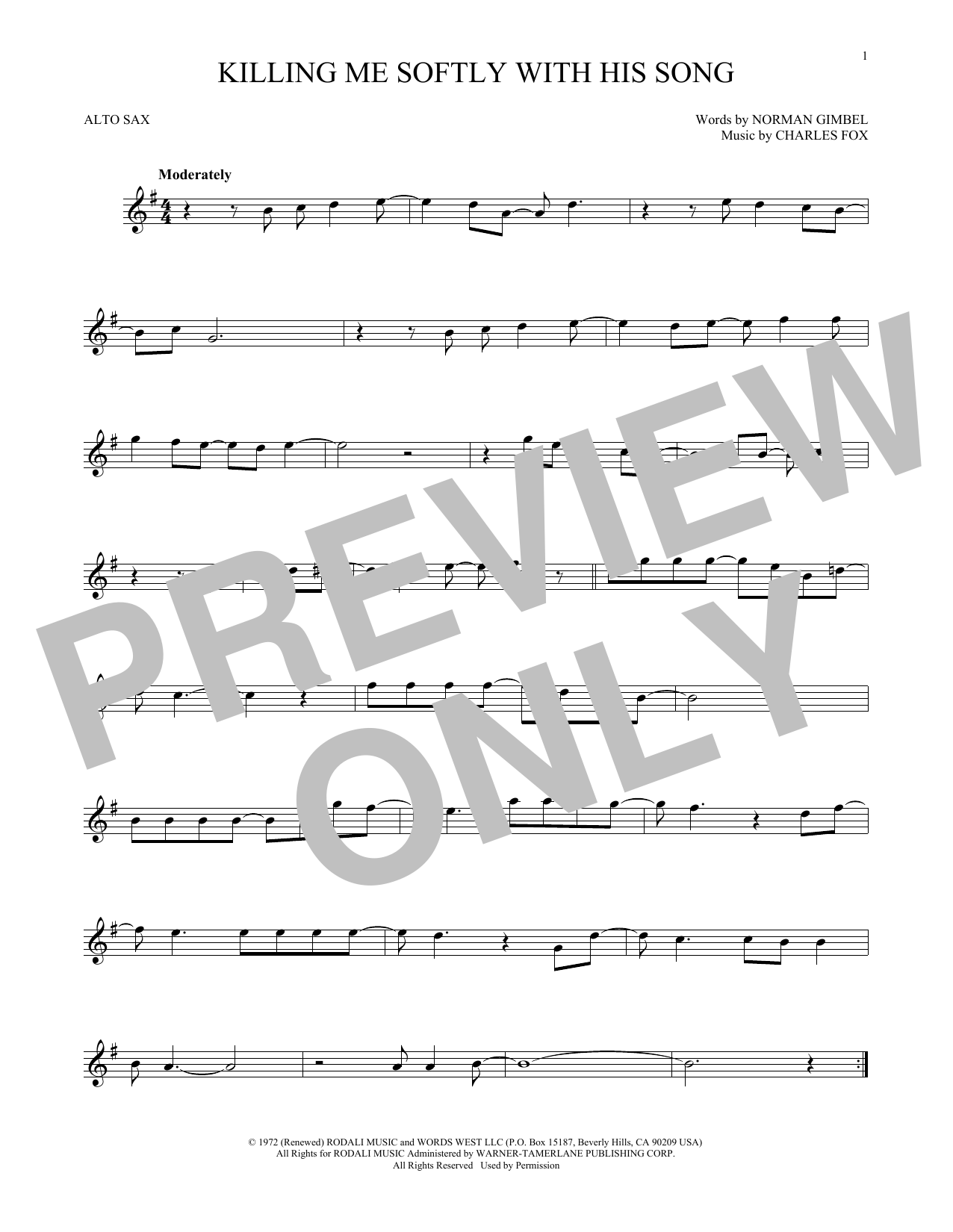 Product gallery: Page 1 of 1 Killing Me Softly With His Song, Roberta Flack