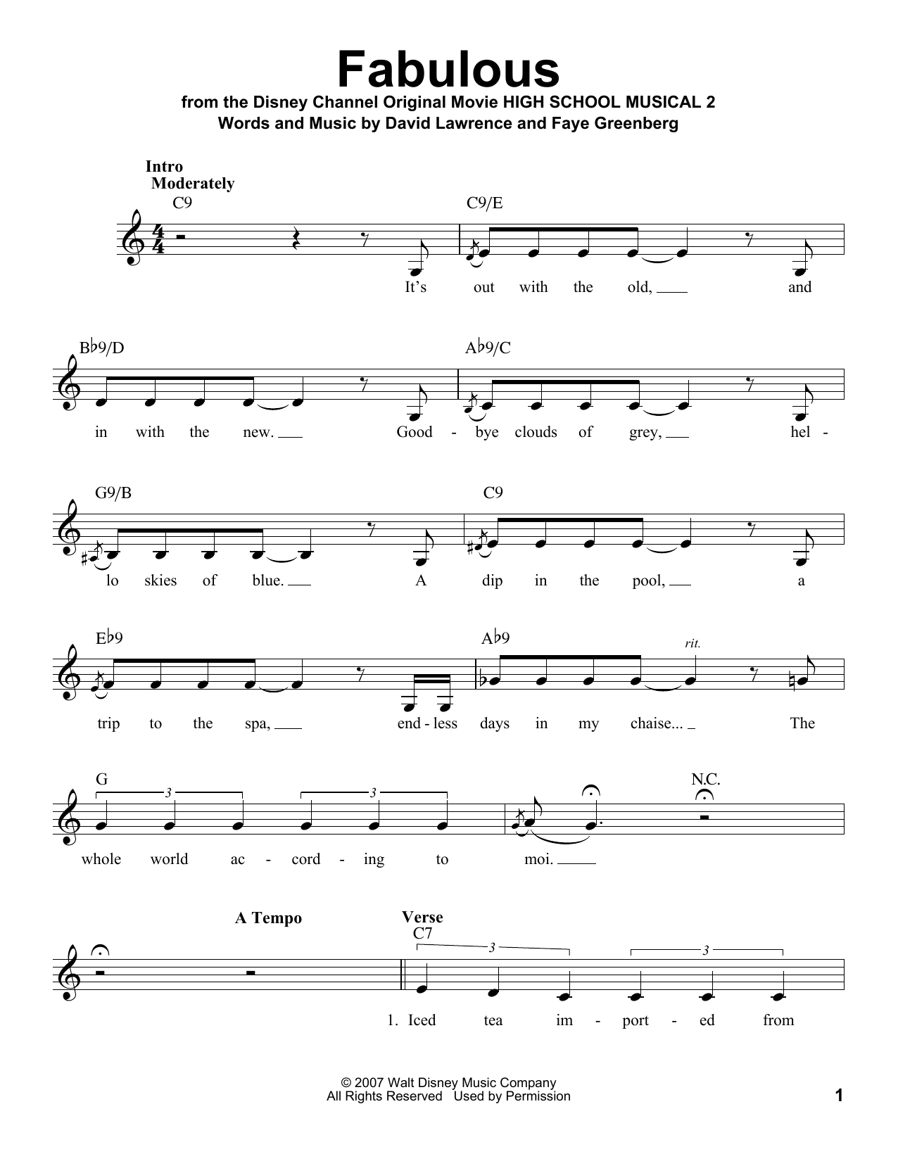 Produktbild zu: Fabulous (from High School Musical 2)
