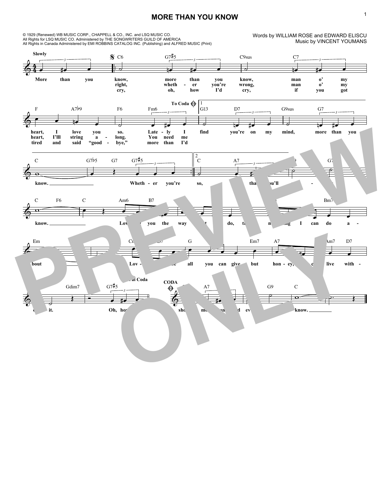 Product picture to: More Than You Know