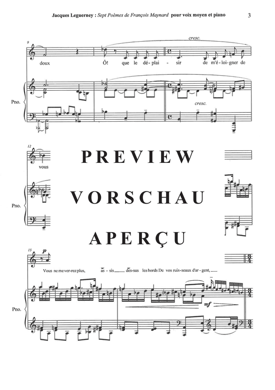 Product gallery: Page 14 of 21 Sept Poèmes de François Maynard , , (medium voice + piano)