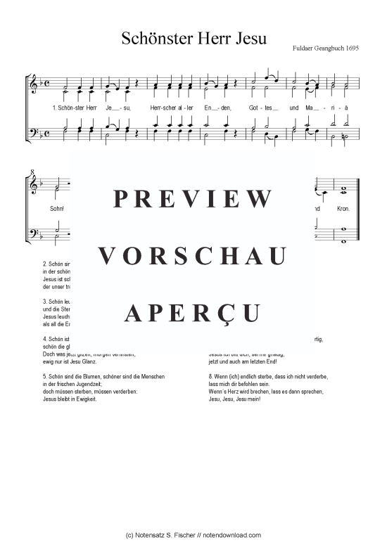 Produktbild zu: Schönster Herr Jesu Das geistliche Volkslied