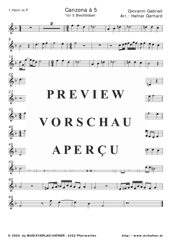 Produktgalerie: Seite 9 von 11 Canzona à 5, , (Blechbläser Quintett)