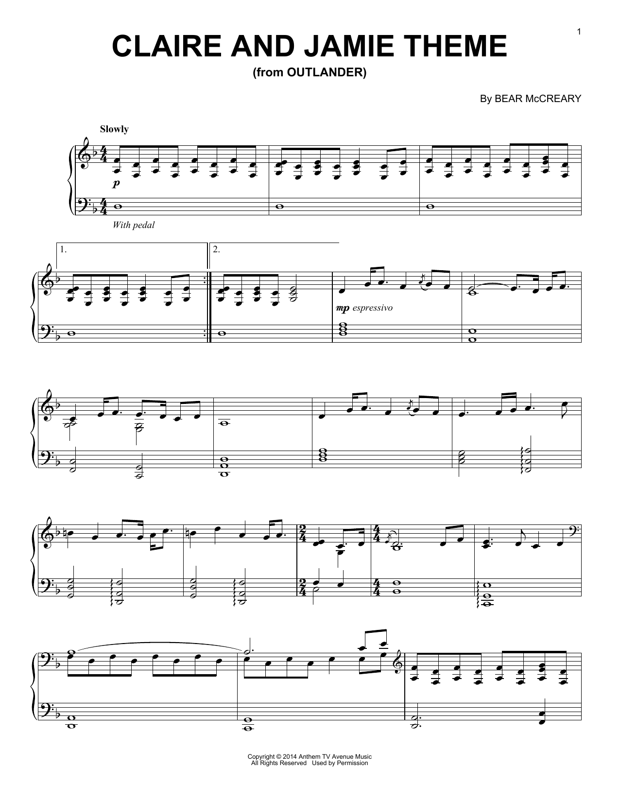 Produktbild zu: Claire And Jamie Theme (from Outlander)