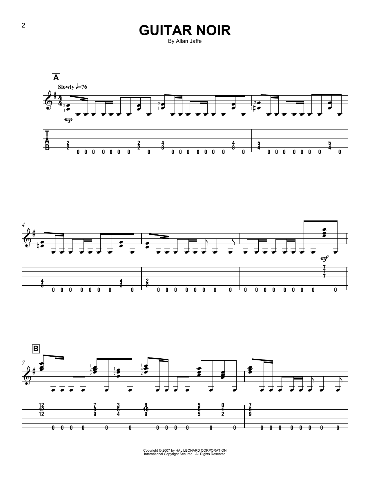 Produktgalerie: Seite 1 von 1 Guitar Noir, Allan Jaffe, Gitarre