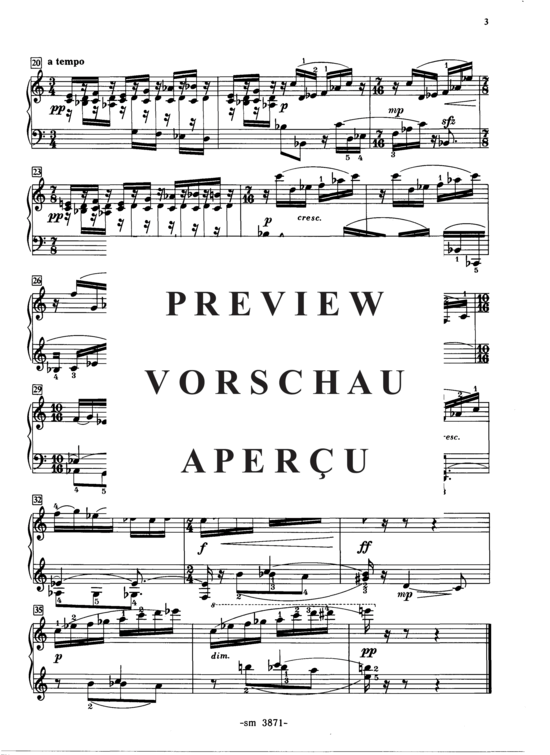 Product gallery: Page 5 of 11 Vier kleine Klavierstücke , sm3871_preview.pdf, Piano Solo