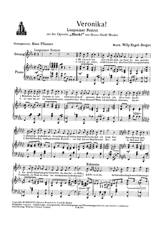 Produktbild zu: Veronikaaus: Mucki (Operette)