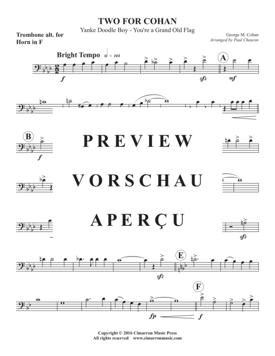 Produktgalerie: Seite 10 von 13 Two for Cohan , , (Blechbläser Trio für Trompete in B, Horn in F oder Posaune + Tuba)