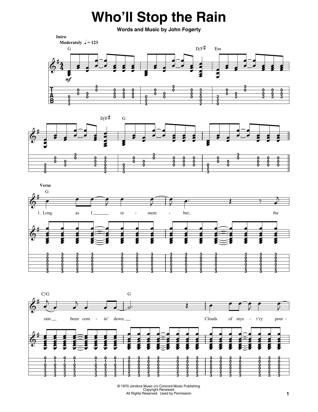 Produktgalerie: Seite 1 von 1 Who'll Stop The Rain, Creedence Clearwater Revival, Gitarre