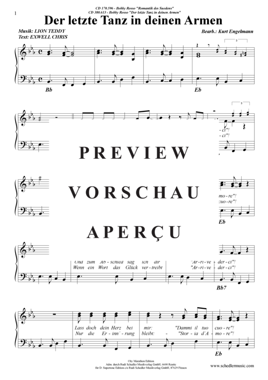 Produktgalerie: Seite 2 von 4 Der letzte Tanz in deinen Armen , Rosso, Bobby , Klavier und Gesang