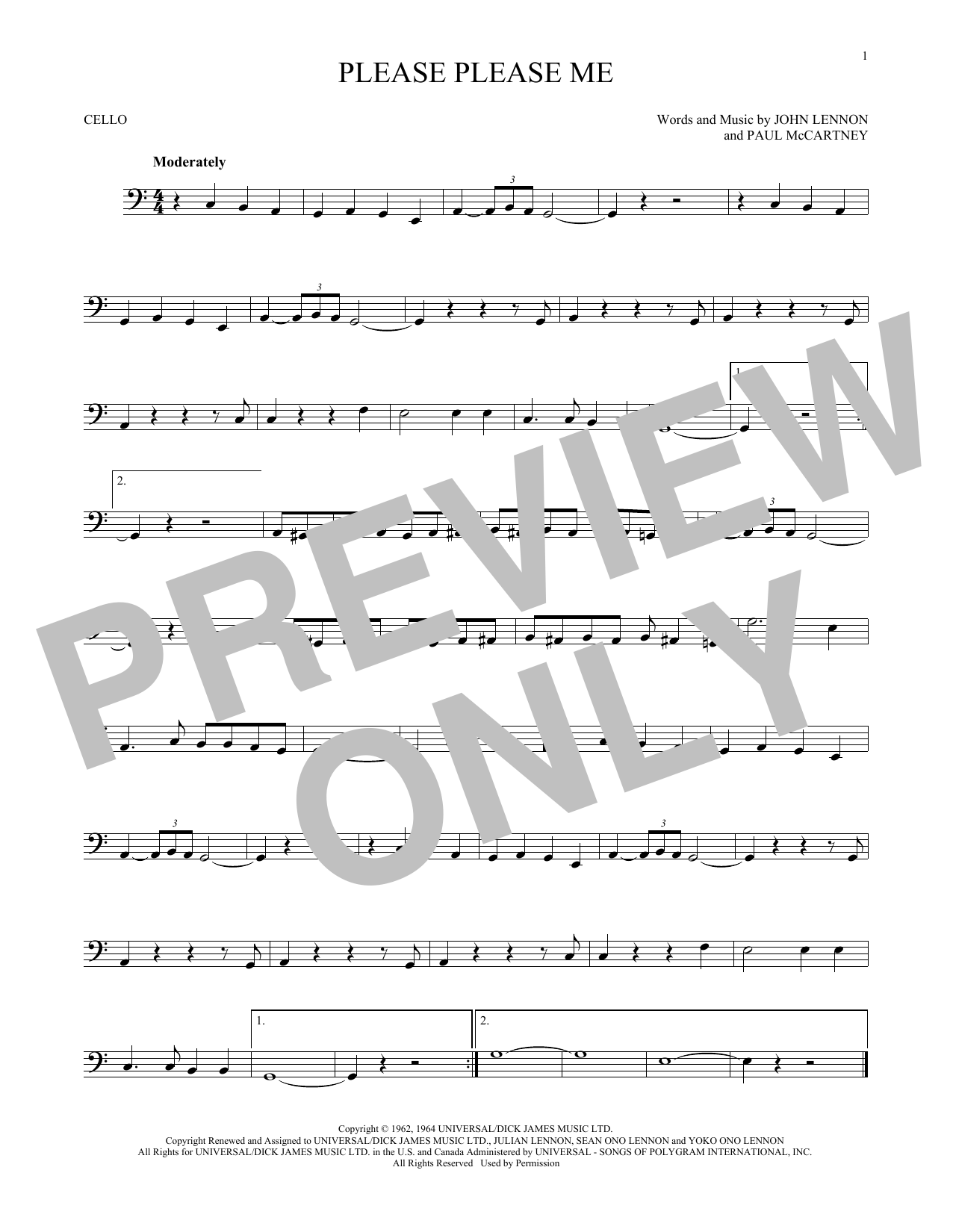 Produktgalerie: Seite 1 von 1 Please Please Me, The Beatles, Violoncello