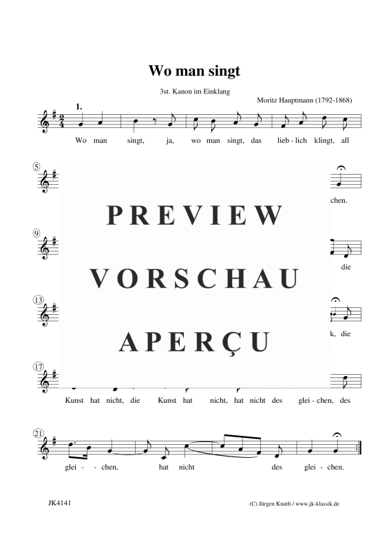 gallery: Wo man singt, , Gemischter Chor 3-stimmig - Kanon im Einklang