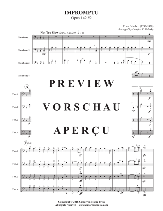 Product gallery: Page 3 of 8 Impromptu , , (Trombone quartet)