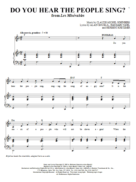 Product picture to: Do You Hear The People Sing?