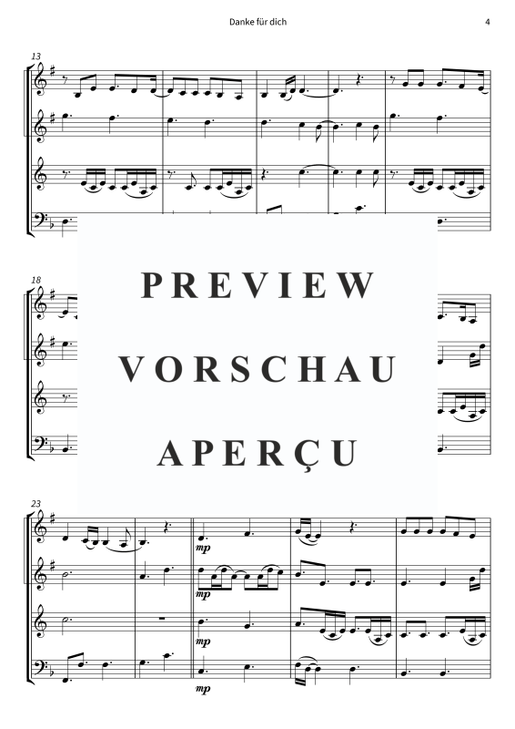 Produktgalerie: Seite 6 von 11 Danke für dich, Helene Fischer, (Blechbläser Quartett)
