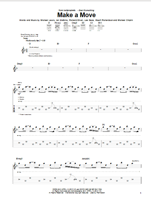 Produktgalerie: Seite 1 von 1 Make A Move, Lostprophets, Gitarre