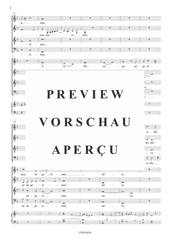 gallery: Ave Regina caelorum, , Gemischter Chor 8-stimmig und BC