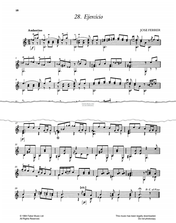 Produktbild zu: Ejercicio: Andantino